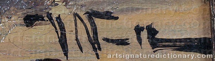 Authentic signature by Viktor NIKKANEN on Painting/Watercolour artwork