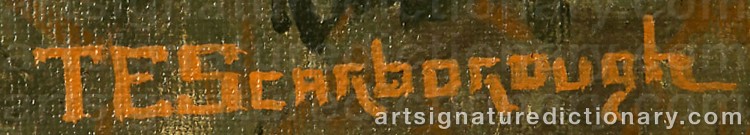 Authentic signature by Tom E. SCARBOROUGH on Painting/Watercolour artwork