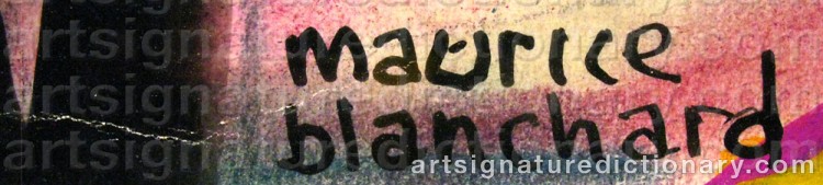 Signature by Maurice BLANCHARD