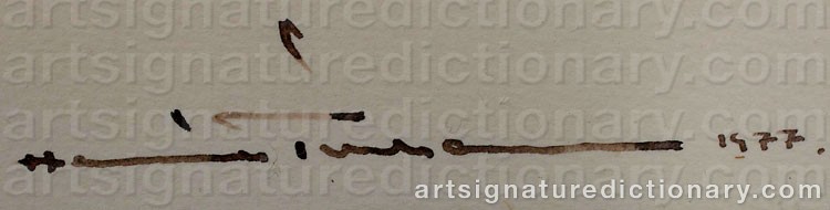 Authentic signature by Henrik TIKKANEN on artwork