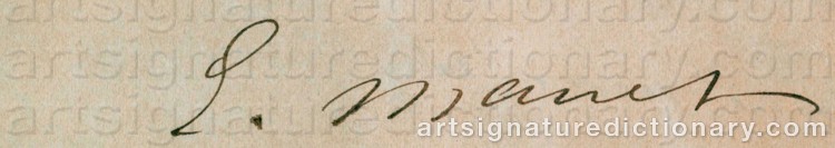 Signature by Edouard MANET