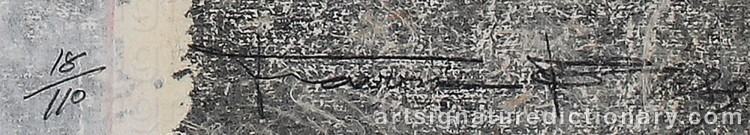 Authentic signature by THAVORN KO-UDOMVIT on  artwork