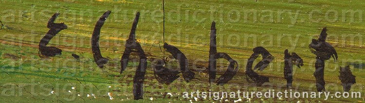 Authentic signature by Egon CHABERT on Painting/Watercolour artwork