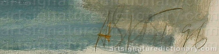 Authentic signature by Adasa SKLIUTAUSKAITE on  artwork