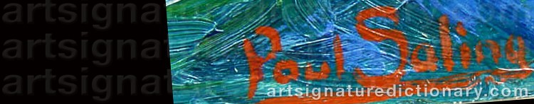 Authentic signature by Paul E. SALING on Painting/Watercolour artwork