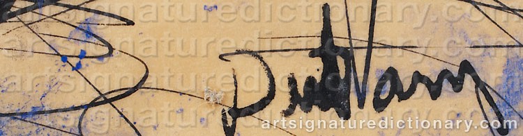Authentic signature by Alberto DUTARY on  artwork