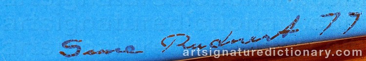 Authentic signature by Sune RUDNERT on Painting/Watercolour artwork