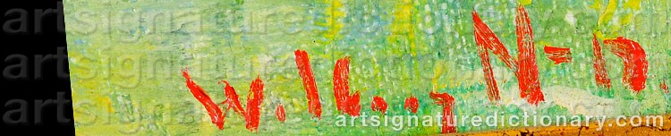 Authentic signature by Walborg NORRMAN on  artwork