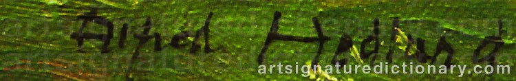 Signature by Alfred HEDLUND