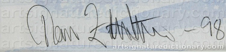 Authentic signature by Dan ZETTERSTRÖM on  artwork