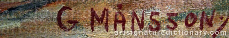 Signature by Gösta MÅNSSON