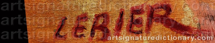 Authentic signature by Daniel LEBIER on  artwork