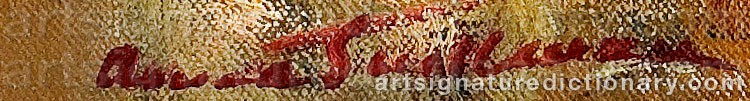 Authentic signature by Anna SNELLMAN on artwork