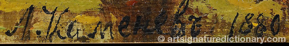 Authentic signature by Lev Lvovich KAMENEV on  artwork