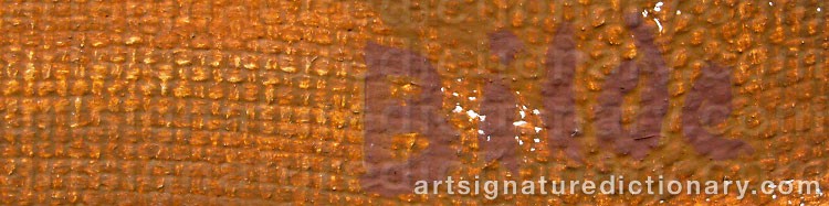 Signature by Max BILDE