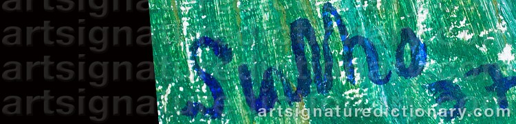 Authentic signature by Sulho SIPILÄ on  artwork