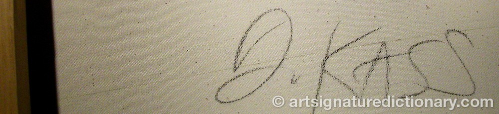 Authentic signature by Deborah KASS on  artwork