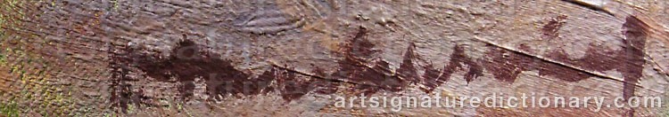 Authentic signature by Fritz REUTERSVÄRD on  artwork