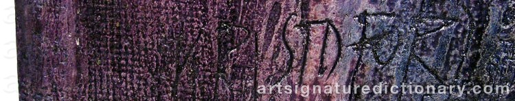 Authentic signature by Jan KRISTOFORI on  artwork