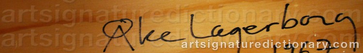 Signature by Åke LAGERBORG