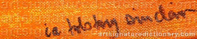 Authentic signature by Maria TOLSTOY SINCLAIR on artwork