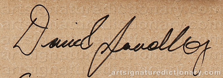 Authentic signature by Daniel SANDBERG on Drawing/Graphic/Print artwork