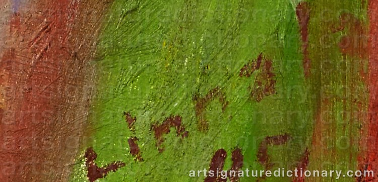 Authentic signature by Rosa LINNALA on Painting/Watercolour artwork