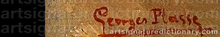 Authentic signature by Georges PLASSE on  artwork