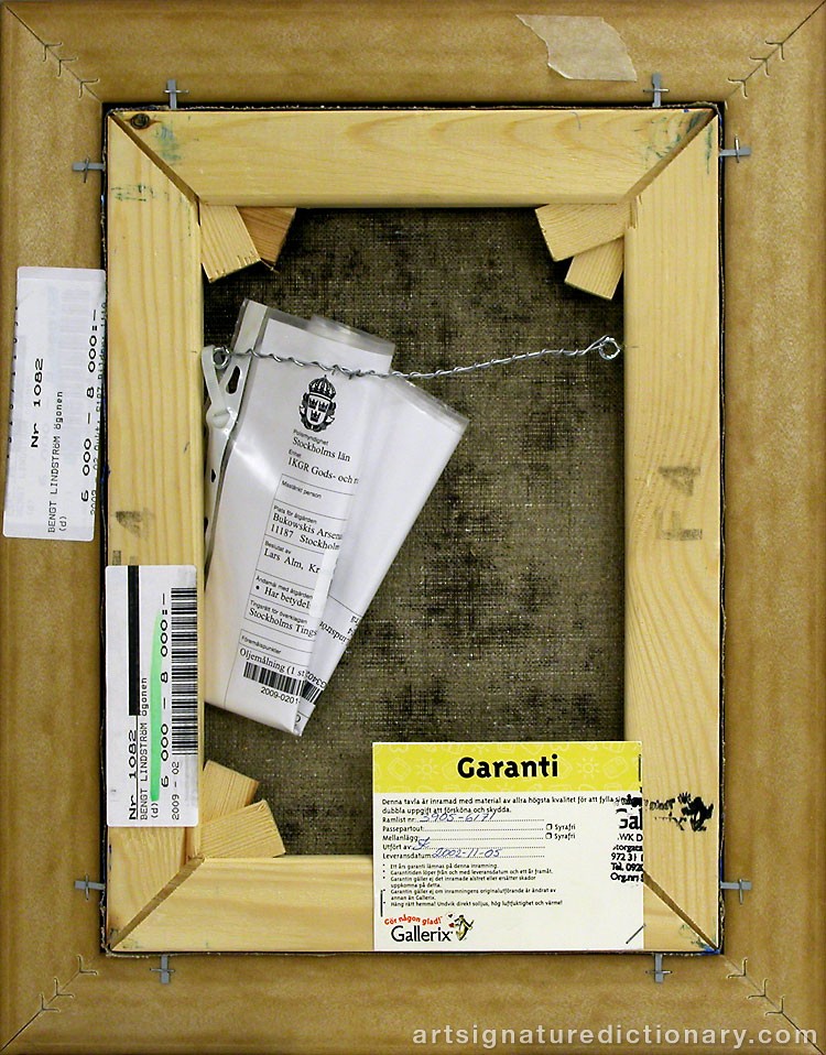 Close-up details showing Bengt LINDSTRÖM signature forgery characteristics