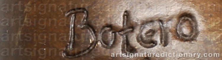 Signature by Fernando BOTERO