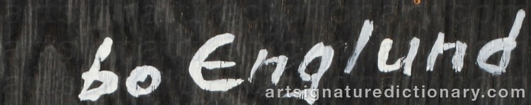 Authentic signature by Bo ENGLUND on Painting/Watercolour artwork