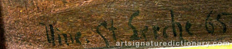 Authentic signature by Vincent Stoltenberg LERCHE on artwork