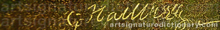 Signature by Carl Peter HALLBERG