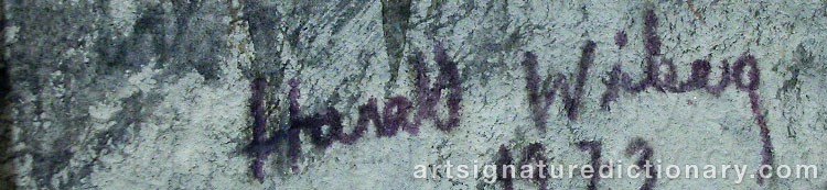 Forged signature of Harald WIBERG