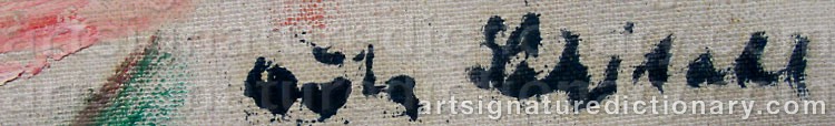 Authentic signature by Gösta LILJEDAHL on Painting/Watercolour artwork