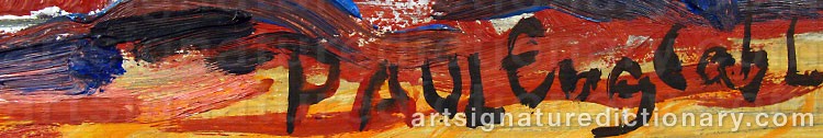 Authentic signature by Paul ENGDAHL on  artwork