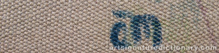 Authentic signature by Åsa MAGNUSSON on  artwork