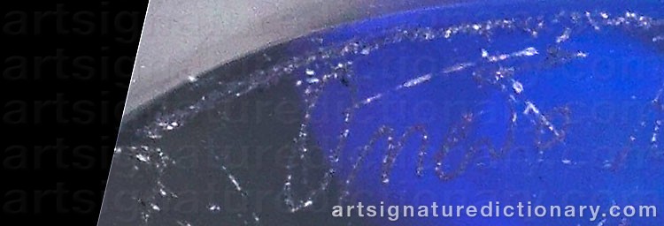 Authentic signature by Luigi ONESTO on  artwork