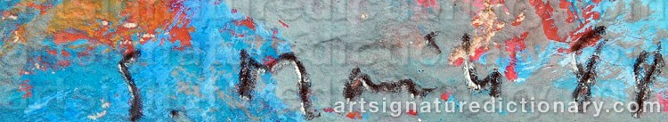 Authentic signature by Sakari MARILA on artwork