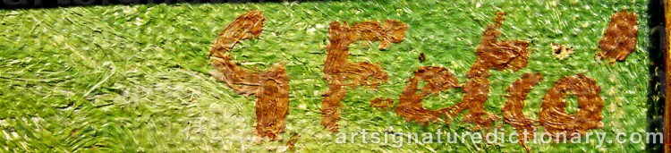 Authentic signature by Gorgij FETCO on  artwork