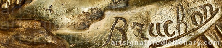 Authentic signature by Émile BRUCHON on  artwork