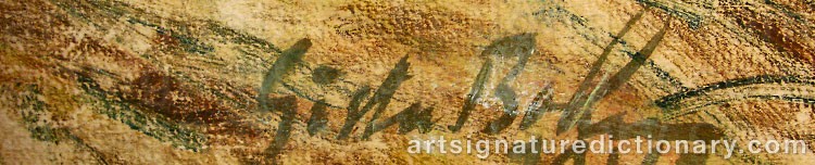 Signature by Gösta BOHM