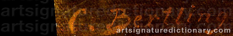 Authentic signature by Carl BERTLING on  artwork