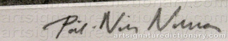 Authentic signature by Pål-Nils NILSSON on Drawing/Graphic/Print artwork