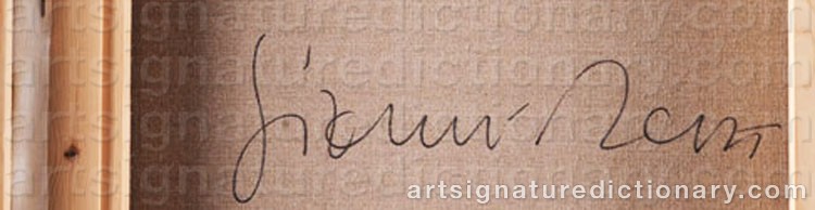 Authentic signature by Gianni DESSI on  artwork