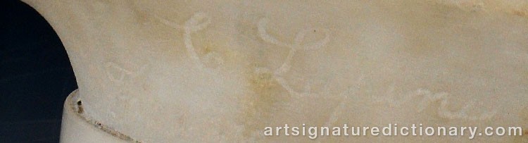 Authentic signature by Cesare LAPINI on  artwork