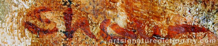 Authentic signature by Charles Green SHAW on  artwork