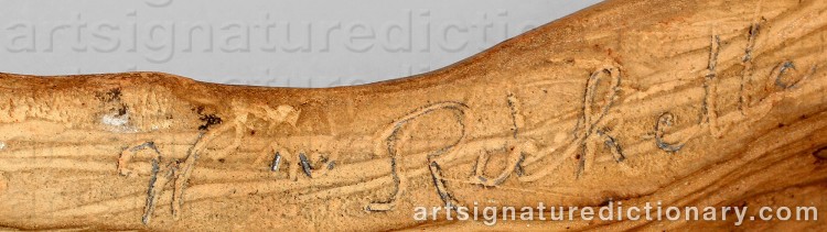 Authentic signature by William RICKETTS on  artwork