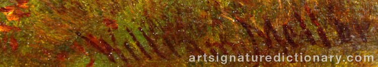 Authentic signature by William MELLOR on  artwork