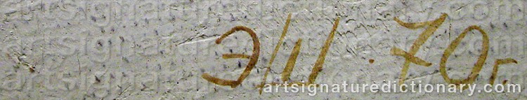 Authentic signature by Eduard Arkadievich STEINBERG on  artwork